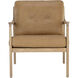 Gilmore Light Oak / Sahara Camel Leather Lounge Chair
